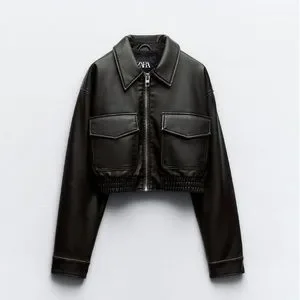 ★ZARA★ WASHED BOMBER JACKET WASHED EFFECT BOMBER JACKET - Mid-camel | ZARA United States